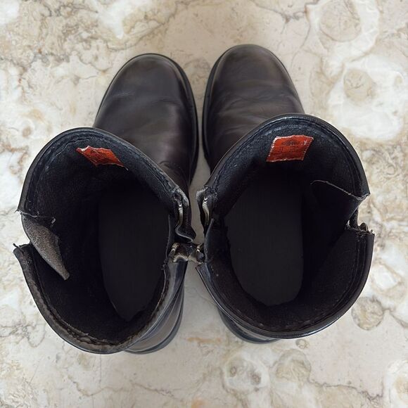 Harley-Davidson Leather Motorcycle Boots Side Zip - Picture 10 of 15